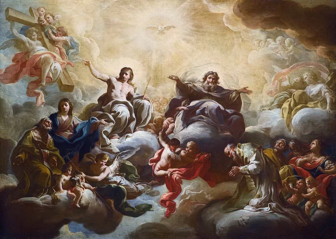 La Vergine presenta San Nicola alla Santissima Trinità